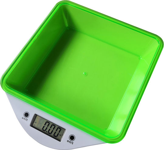 ZP 1651 LS Ψηφιακή Ζυγαριά Κουζίνας με Κάδο έως 5kg Πράσινη