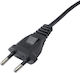 Akyga Euro - IEC C7 Cable 0.5m Μαύρο AK-RD-04A