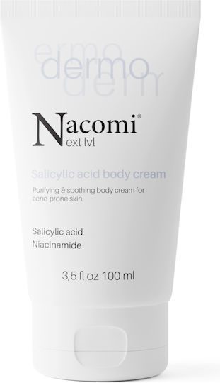 Nacomi Dermo Purifying & Soothing Moisturizing Body Cream with Niacinamide for Dry and Sensitive Skin 100ml