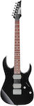 Ibanez GRG121SP-BKN Elektrische Gitarre mit Form Stratocaster und HH Pickup-Anordnung Black Night