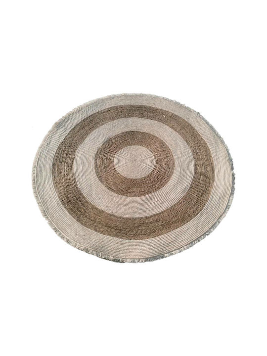 DKD Home Decor Rug Round Summer Beige