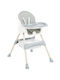 Kikka Boo Brie Highchair 2 in 1 with Metal Frame & Leatherette Seat Grey