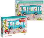 Kids Puzzle Trolley Bus for 4++ Years 60pcs Dodo