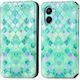 Emerald Книга Изкуствена кожа Зелен (Realme C33)