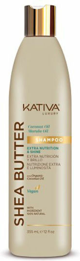 Kativa Shea Butter Coconut & Marula Oil Σαμπουάν Αναδόμησης/Θρέψης για Όλους τους Τύπους Μαλλιών 355ml