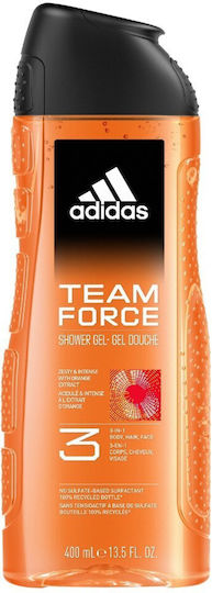 adidas Team Force Bubble Bath Gel for Men 3in1 400ml