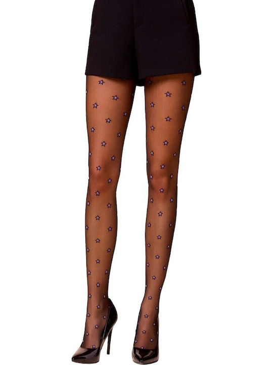 Ciorapi dama 20 Den Black Print