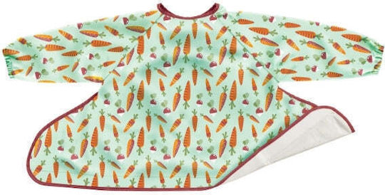 Tidy Tot Carrots Impermeabila Salopetă Silicon cu autocolant & Mâneci Verde TCBCR Tidy Tot Carrots Impermeabila Salopetă Silicon cu autocolant & Mâneci Verde TCBCR