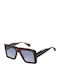 Gigi Barcelona Georgina Women's Sunglasses with Brown Tartaruga Plastic Frame and Blue Gradient Lens 6733/0