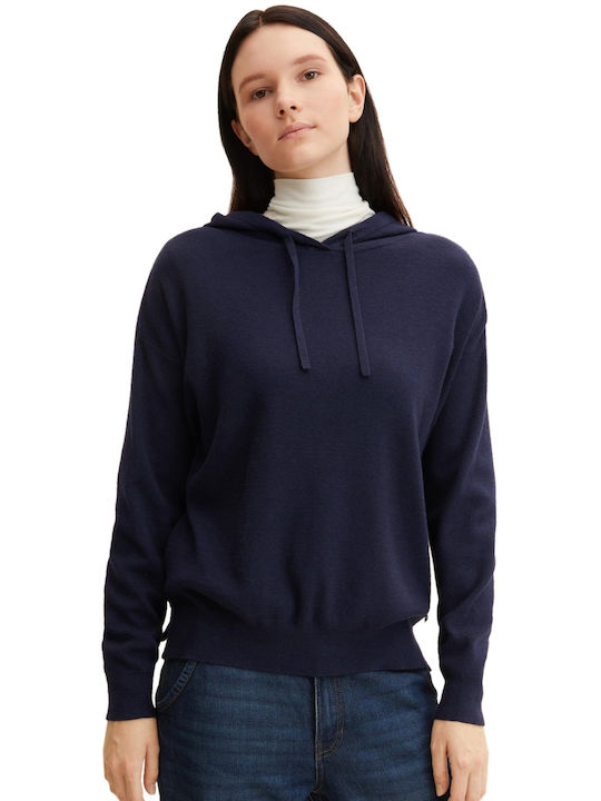 Tom Tailor Women's Hooded Sweatshirt Navy Blue