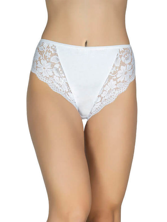 A.A UNDERWEAR Cotton Women's Slip Seamless with Lace White