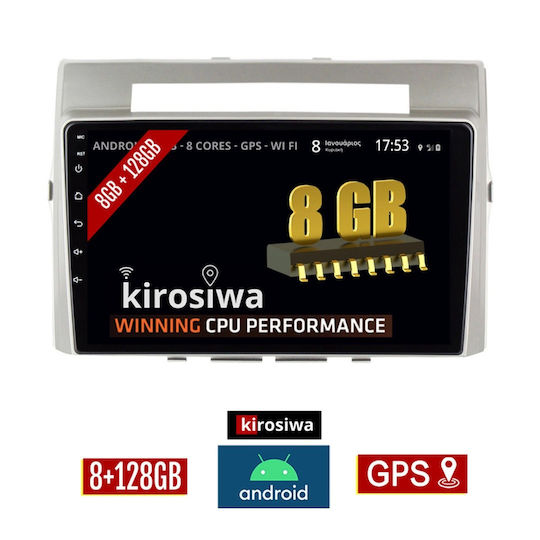 Kirosiwa Car Audio System for Toyota Verso 2004-2009 (Bluetooth/USB/AUX/WiFi/GPS) with Touch Screen 9"