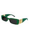 Balenciaga Sonnenbrillen mit Grün Rahmen und Gray Linse BB0096S-006