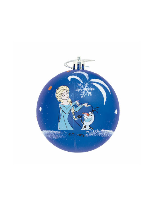 Frozen District Weihnachtshänger Kugel Ornament Plastik Blau 8cm