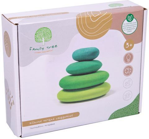 Family Tree Stapelspielzeug Balance Steine aus Holz für 36++ Monate
