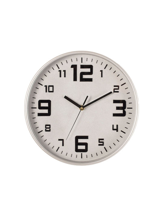 Atmosphera Wall Clock Plastic Silver Ø30cm