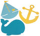 Creative Converting Sailboat Whale Σετ Διακόσμησης για Party 3τμχ
