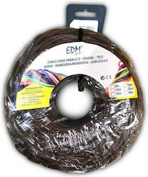 EDM Grupo Καλώδιο Ρεύματος με Διατομή 3x1mm² σε Καφέ Χρώμα 5m