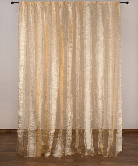 Silk Fashion Перде с Плик с Писалка 6103 Златисто 280x300см