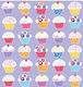 Creative Converting Τραπεζομάντηλο Party Πλαστικό Sweet Cupcake Πολύχρωμο 223.52x121.92cm NAKL467238908