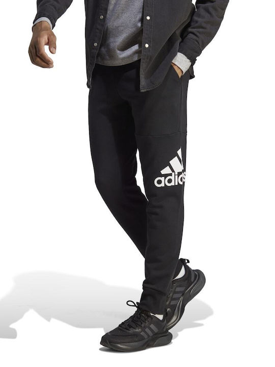 Adidas Essential French Terry Παντελόνι Φόρμας με Λάστιχο Μαύρο