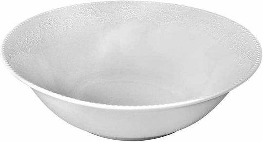 Oriana Ferelli Kea Porcelain Salad Bowl White 23x23cm