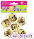 Fabi Metallic Decorative Bell for DIY Crafts Gold 6pcs