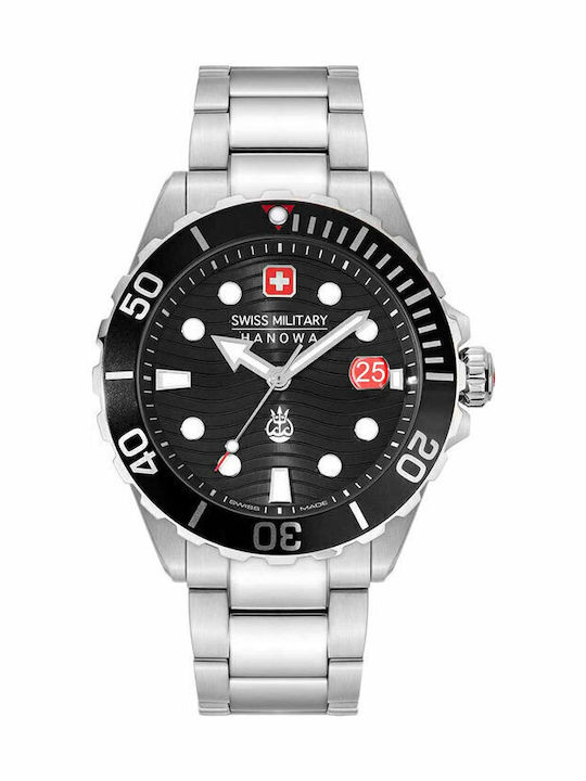 Ceas Swiss Military Hanowa Offshore Diver II cu Baterie și Brățară din metal Ceas Swiss Military Hanowa Offshore Diver II cu Baterie și Brățară din metal