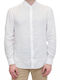 Emporio Armani Men's Shirt Long Sleeve Linen White