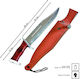 Rambo III Knife Red with Blade made of Stainless Steel in Sheath