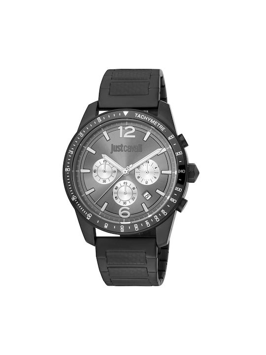 Just Cavalli Uhr Batterie mit Schwarz Metallarmband