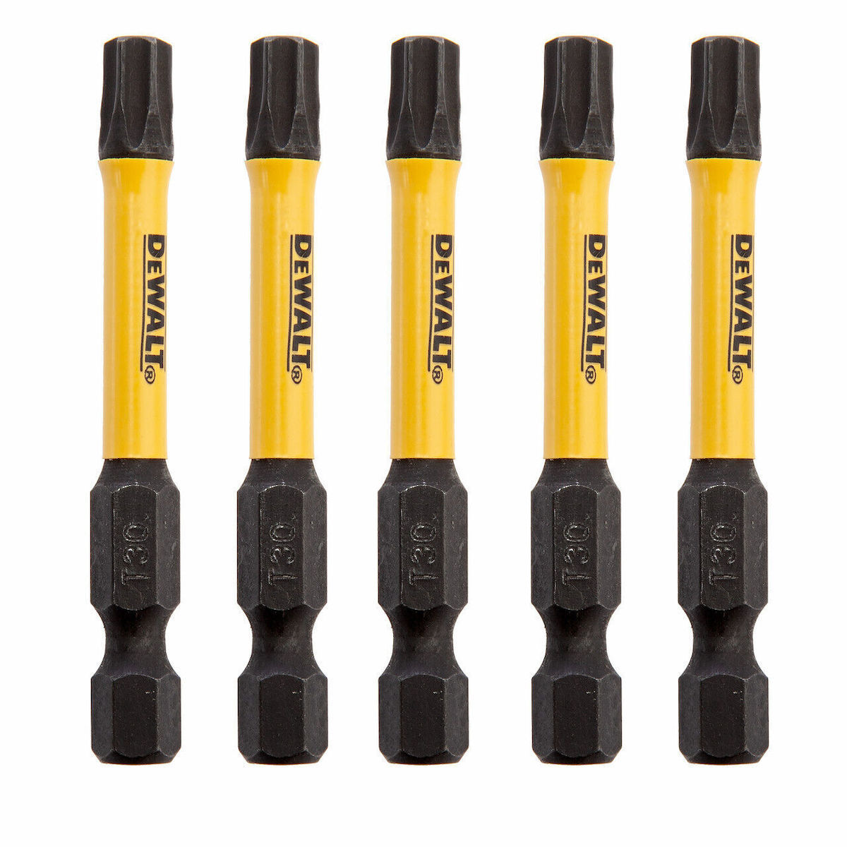 Dewalt Set 5 Biți Șurubelniță Torx 50mm Impact DT7398T