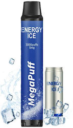 MegaPuff Puff Energy Ice χωρίς Νικοτίνη 8ml Μπλε