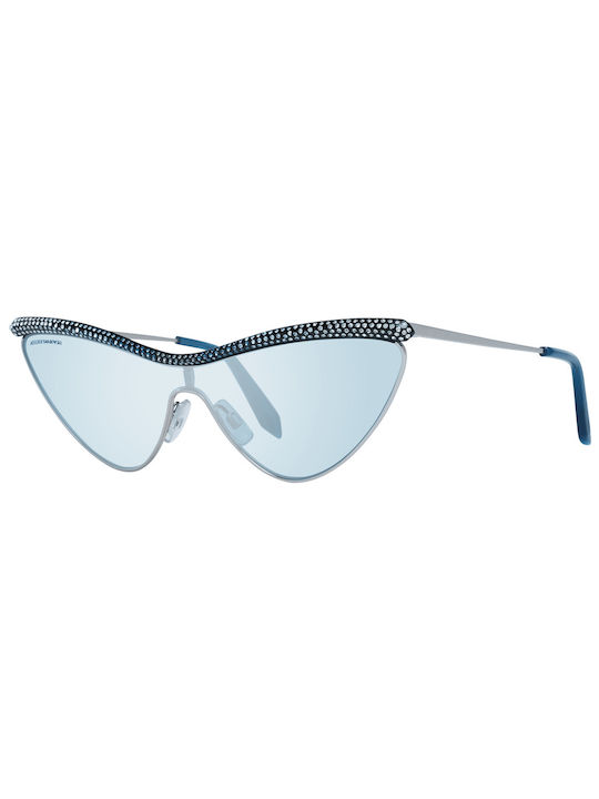Swarovski Sonnenbrillen mit Silber Rahmen und Hellblau Linse SK0239-P 16W