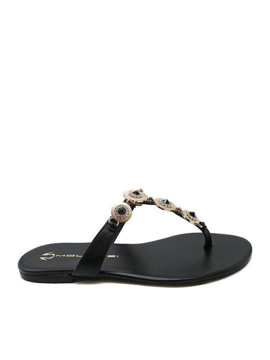 Damen Flache Sandalen Schwarz