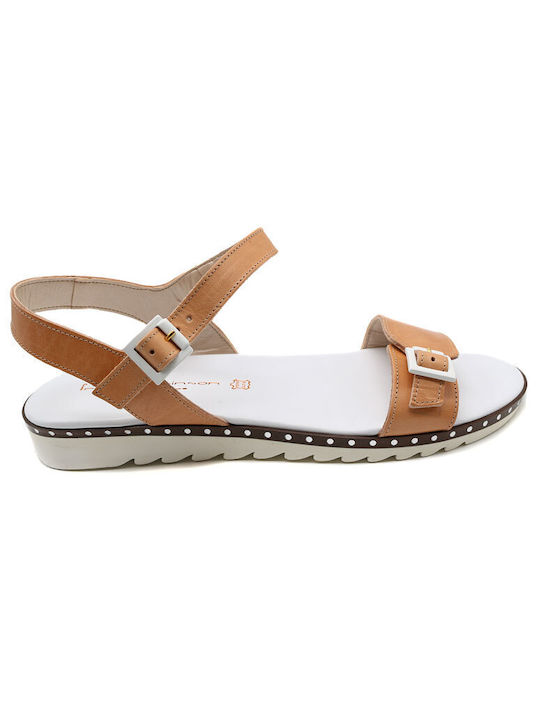 Robinson Women's Flat Sandals With a strap In Tabac Brown Colour