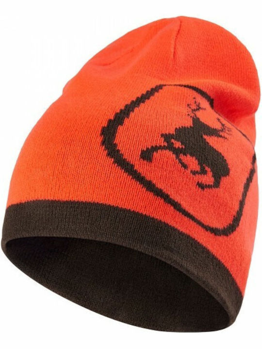 Knitted Reversible Beanie Cap Red DH