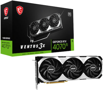 MSI GeForce RTX 4070 Ti 12GB GDDR6X Ventus 3X OC Grafikkarte (912-V513-006 V513-001R)