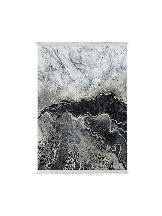 HomeMarkt Josiane Rectangular Rug with Fringes Gray