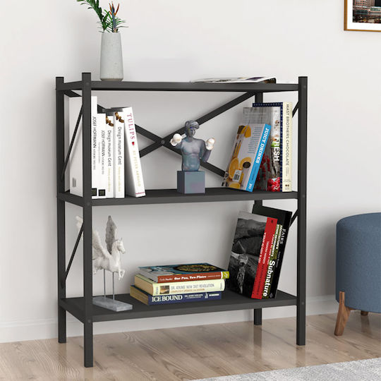 Βιβλιοθήκη Colmar Ανθρακί 66x34x85εκ.