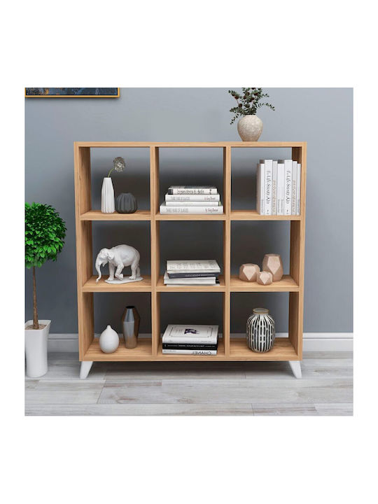 Bookcase Saul Pine / Oak 88.2x20x88.2cm