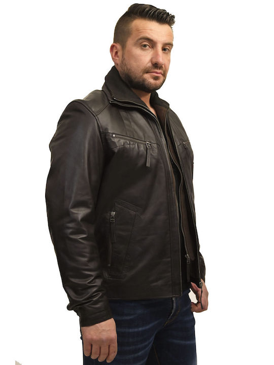 Men's Leather Jacket Albert - Black