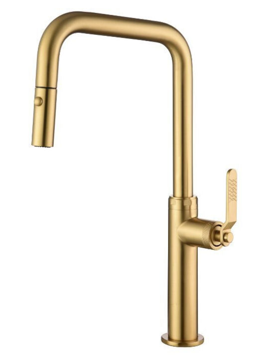 Imex Niza Kitchen Faucet Counter with Shower Gold