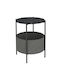 Round Side Table Kalid Black / Grey L43xW43xH60cm