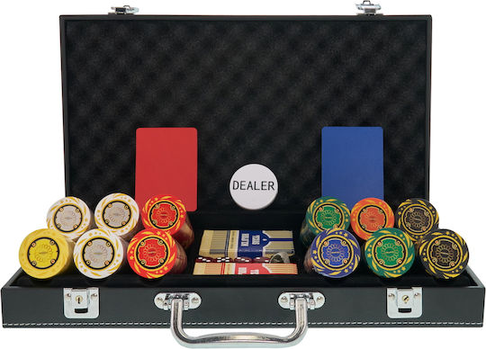 Pokeritems Σετ 300 Αριθμημένες Μάρκες Poker 14gr σε Βαλίτσα με 2 Τράπουλες