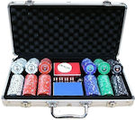 Ace Set 300 Poker Chips in Suitcase with 2 Decks