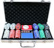 Ace Set 300 Poker Chips in Suitcase with 2 Decks