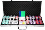 Tornado Set 500 Numbered Poker Chips 14gr in Suitcase with 2 Decks