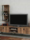 Wohnzimmer TV-Einheit Ursula Walnut / Black L184.5xB34xH45cm