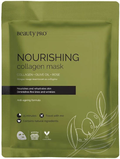 Beauty Pro Nourishing Collagen Sheet Μάσκα Προσώπου για Θρέψη 23gr
